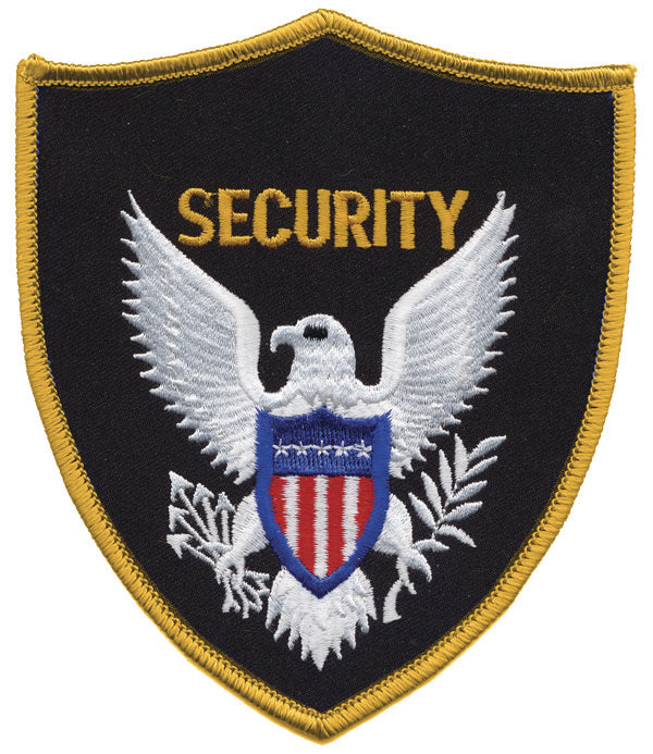 Security Shoulder Emblem (White-Gold on Black-Gold)
