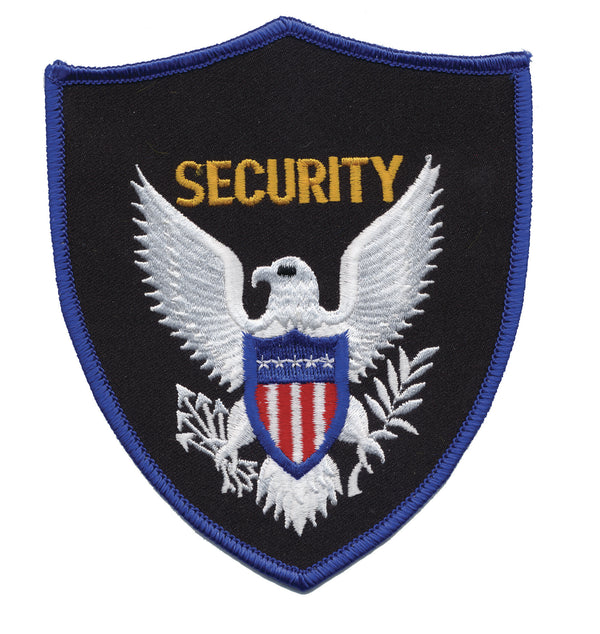 Security Shoulder Patch (White-Gold on Black-Blue)