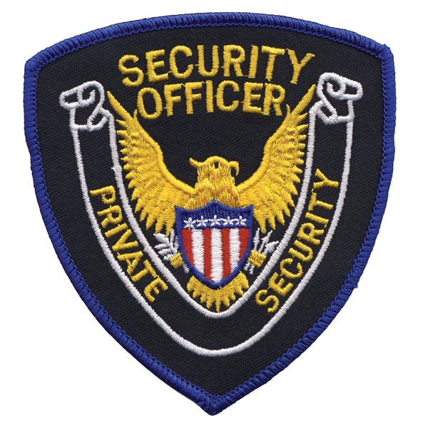 Security Officer Shoulder Patch (Gold on Black-Blue)