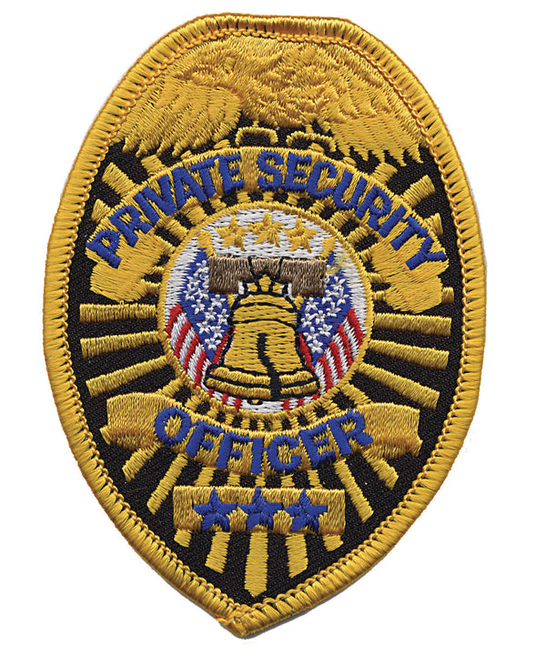Private Security Officer Chest Patch (Blue on Gold)