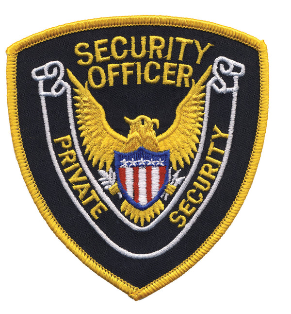 Private Security Officer Shoulder Patch (Gold on Black-Gold)