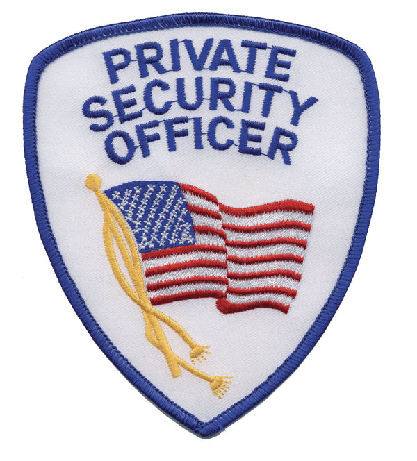 Private Security Officer Shoulder Patch (Blue-White)