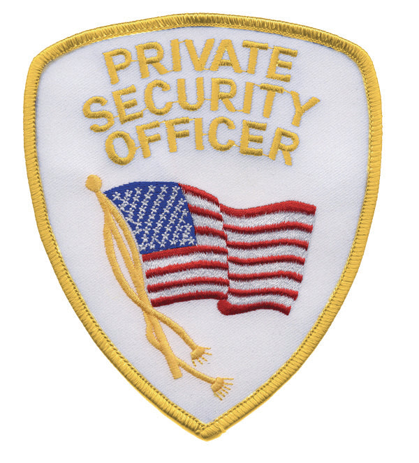 Private Security Officer Shoulder Patch (Gold-White)