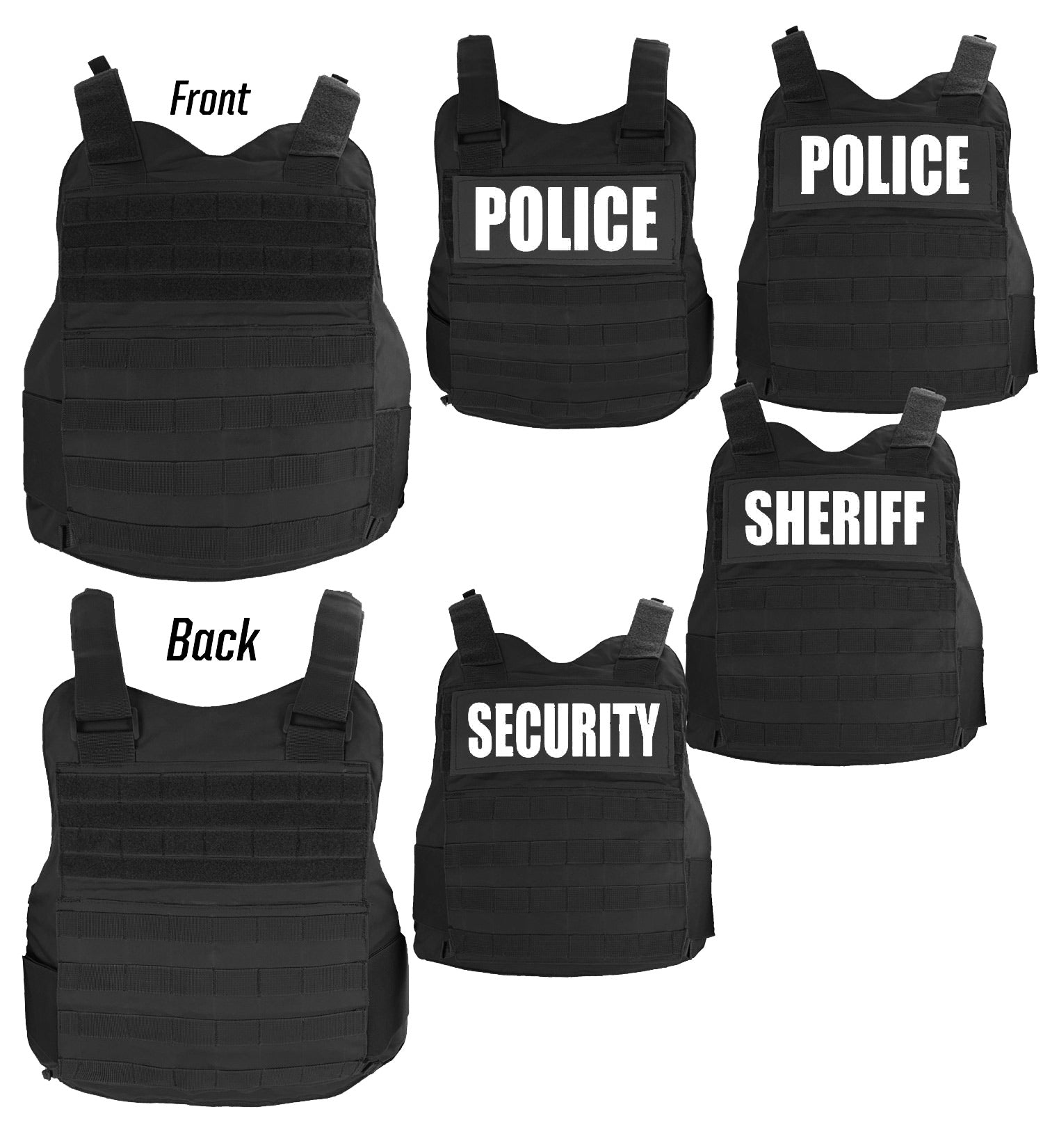 First Class Tactical Body Armor Carrier (Black) Security Uniform