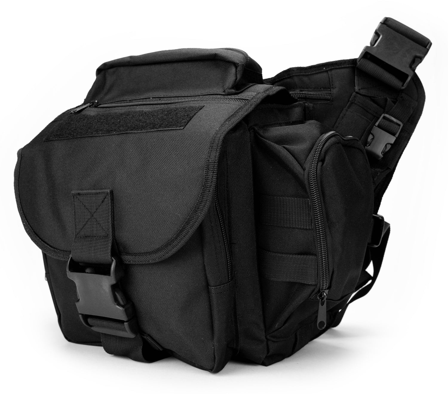 First Class Nylon Over Shoulder Bag “Push Pack” (Black) Security Uniform