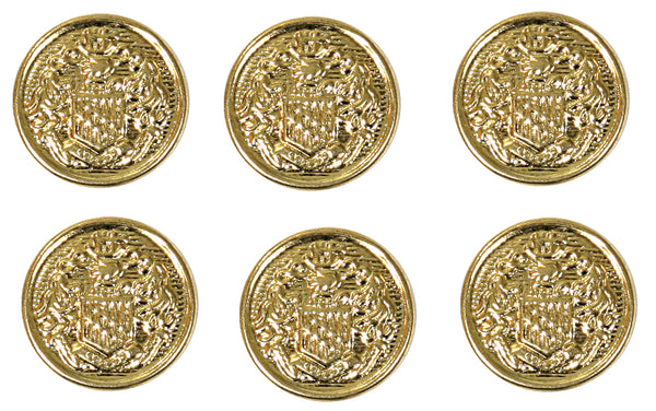 Gold Replacement Buttons (Set of 6)
