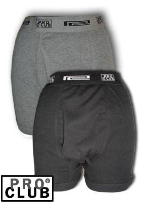 Pro Club Men's Performance Compression Boxer Brief, X-Large, Gray at   Men's Clothing store