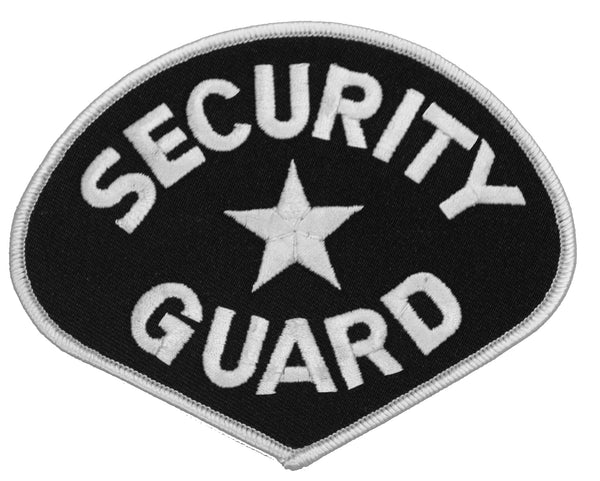 Security Guard Shoulder Patch (White on Black)