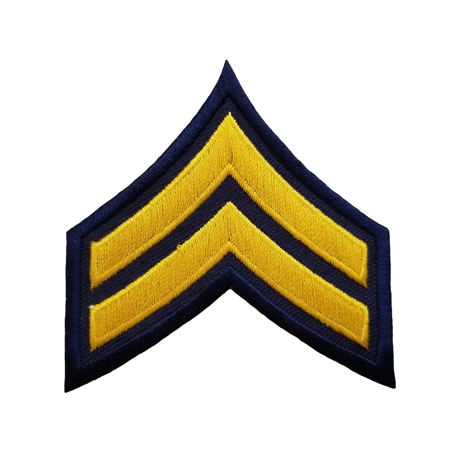 Corporal Chevron Emblem (Gold on Navy Blue) Security Uniform