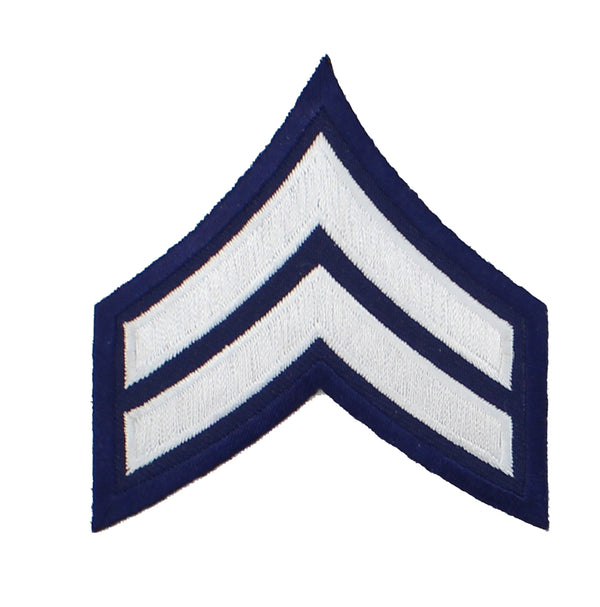 Corporal Chevron (White on Navy Blue)