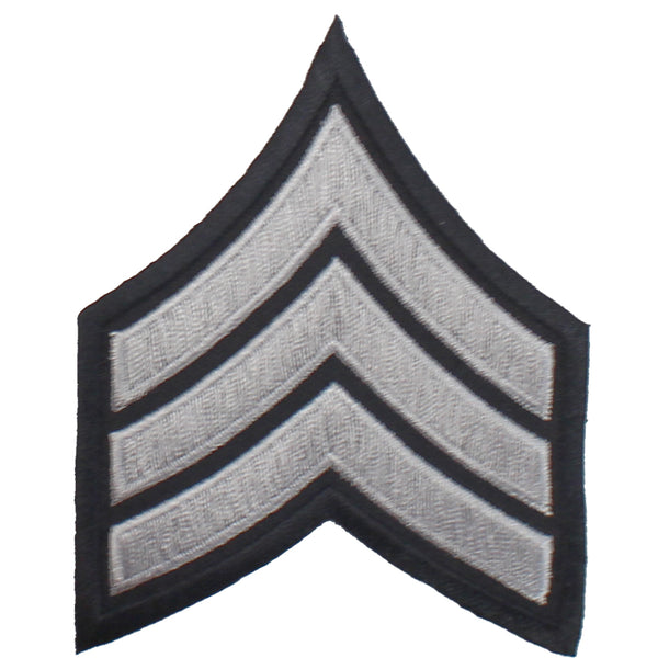 Sergeant Chevron (Silver on Black)