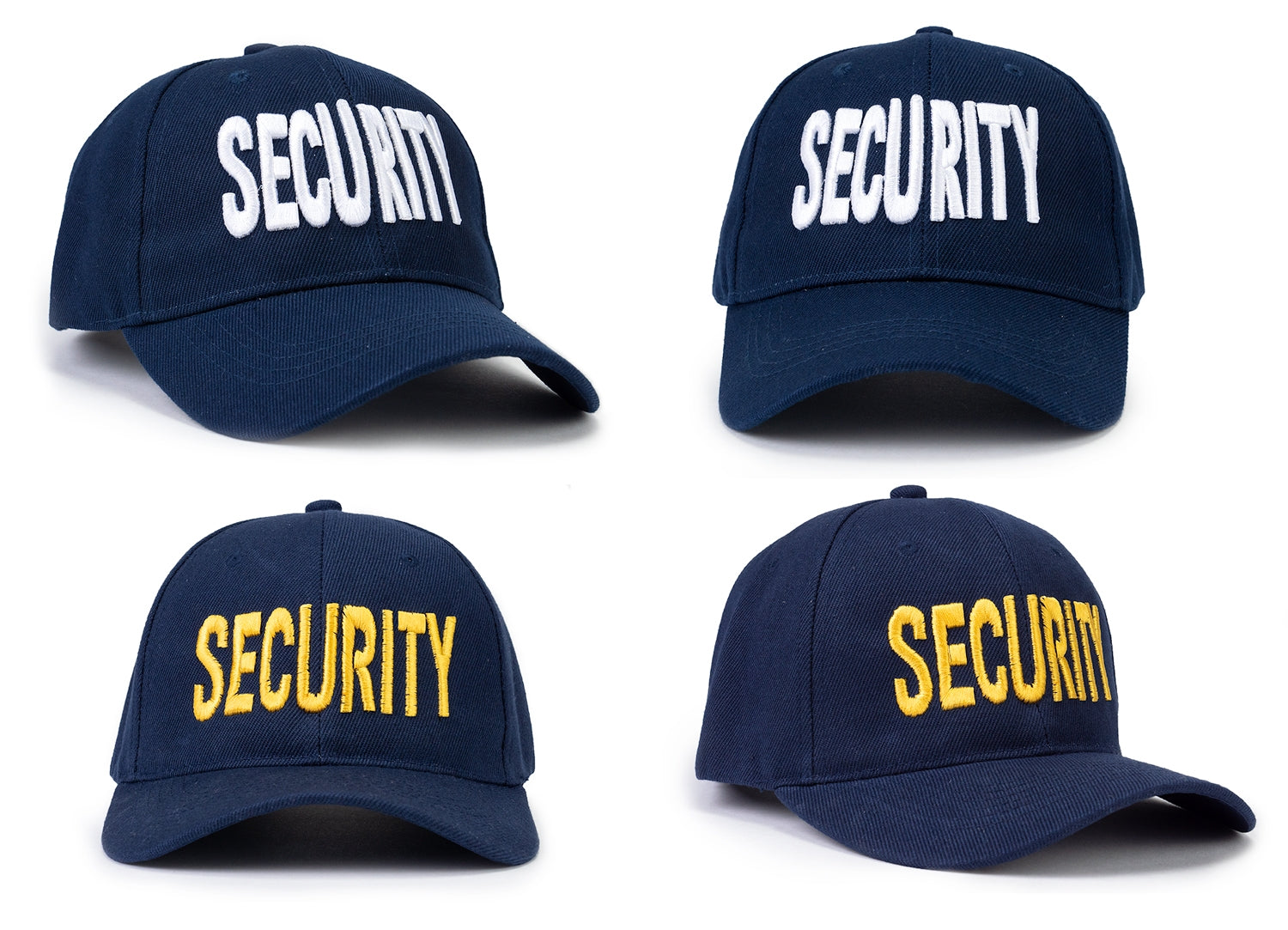 black-and-navy-caps-with-id-on-front-security-uniform