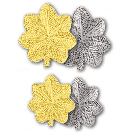 First Class Major Pin Insignia Pair (Gold-Silver)