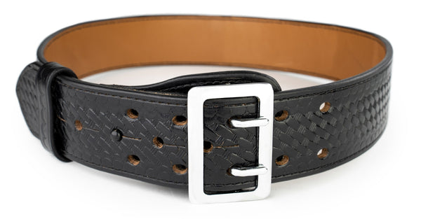 2.25" Basket Weave Leather Belt