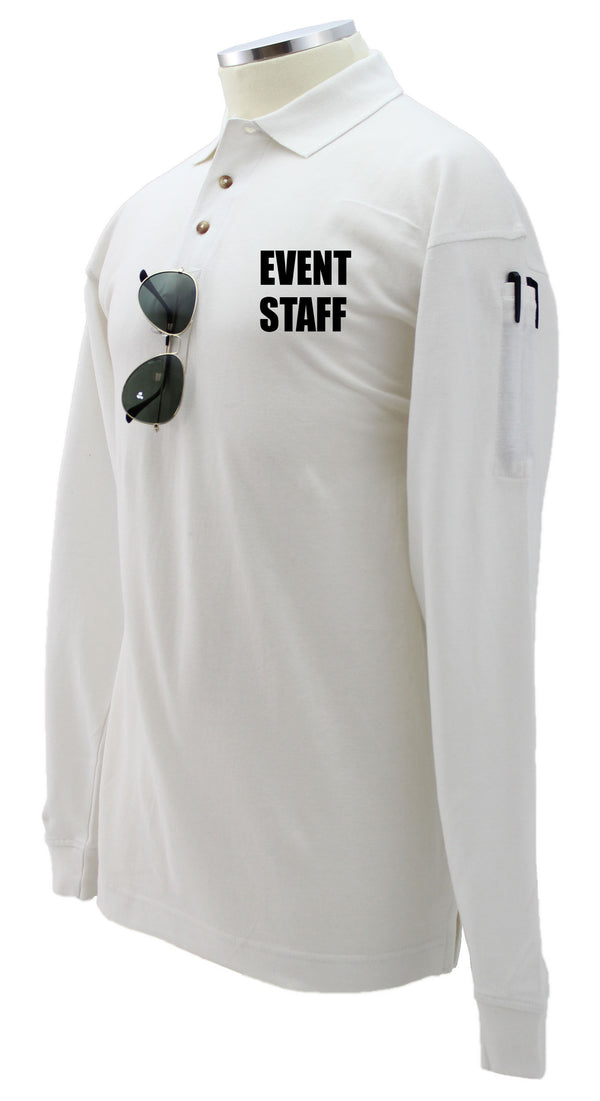 Event Staff Preshrunk 100% Polycotton Tactical Long Sleeve Polo Shirt