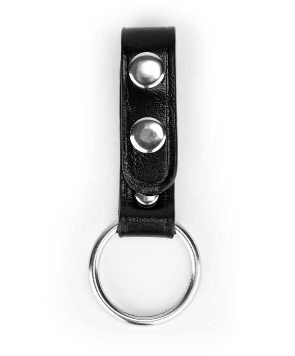 First Class Genuine Leather Ring Baton Holder
