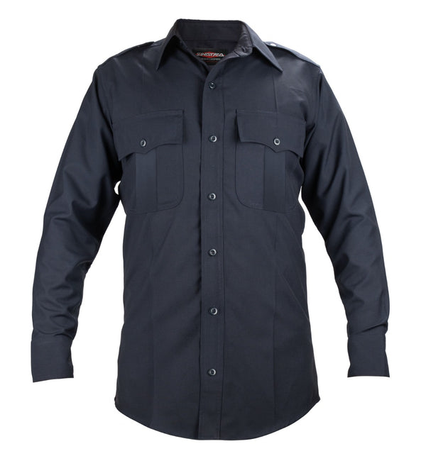Sinatra Poly-Wool Lycra Zippered Long Sleeve Uniform Shirt