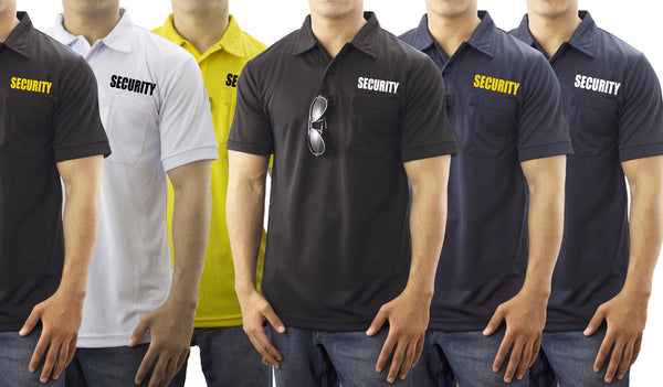 100% Polyester Pro-Dry Security Polo Shirts