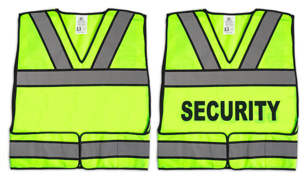 Reflective Safety Vest with Security and No ID (Lime Green)