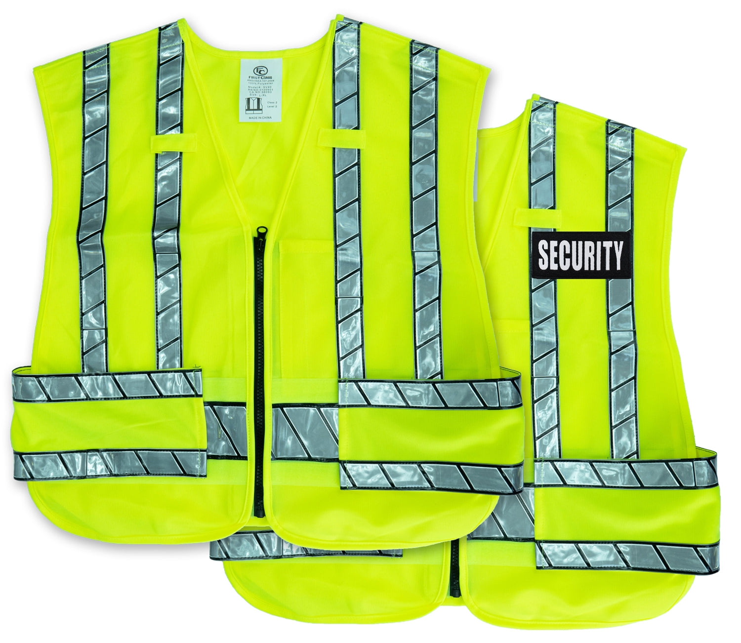 Reflective Safety Vest with Optional Reflective Identifier Security