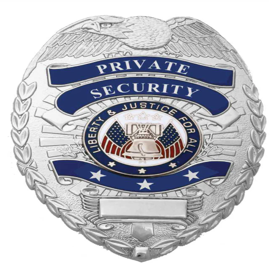 [BA46-CUSTOMIZED] First Class Private Security Silver Shield Badge