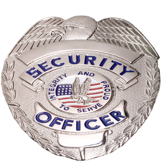 [CUSTOMIZED] First Class Security Officer Silver Shield Badge