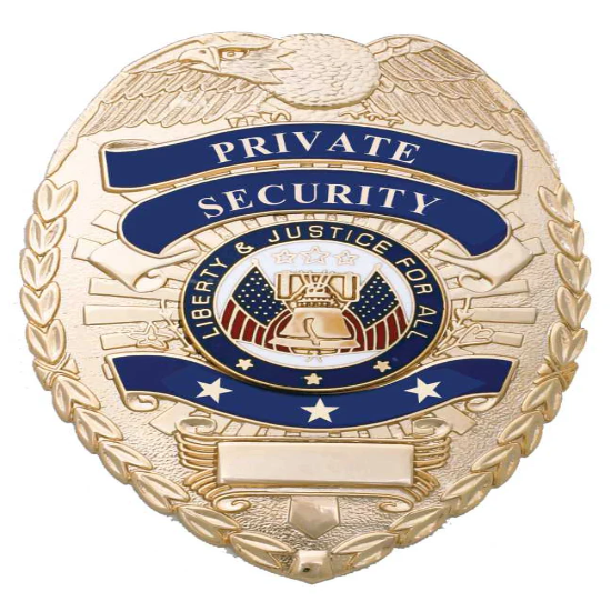 [CUSTOMIZED] First Class Private Security Gold Shield Badge