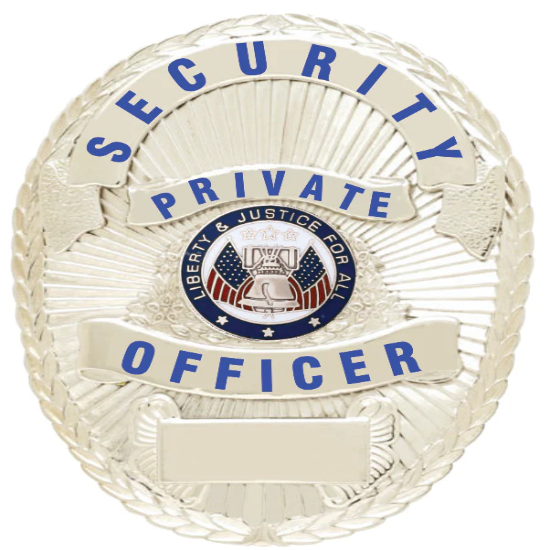 [CUSTOMIZED] First Class Security Private Officer Silver Shield Badge