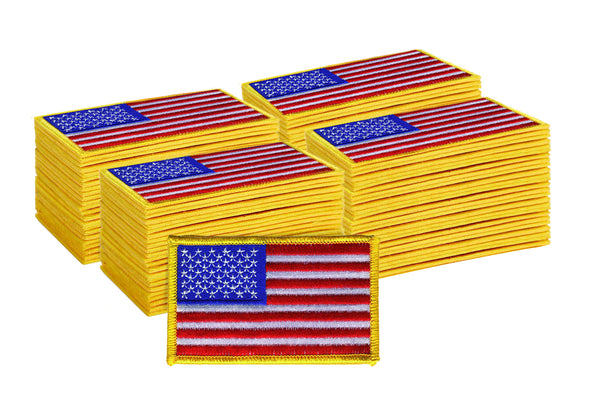 US Flag Patch Emblem - 100 Pack