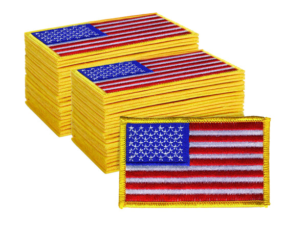 US Flag Patch Emblem - 50 Pack