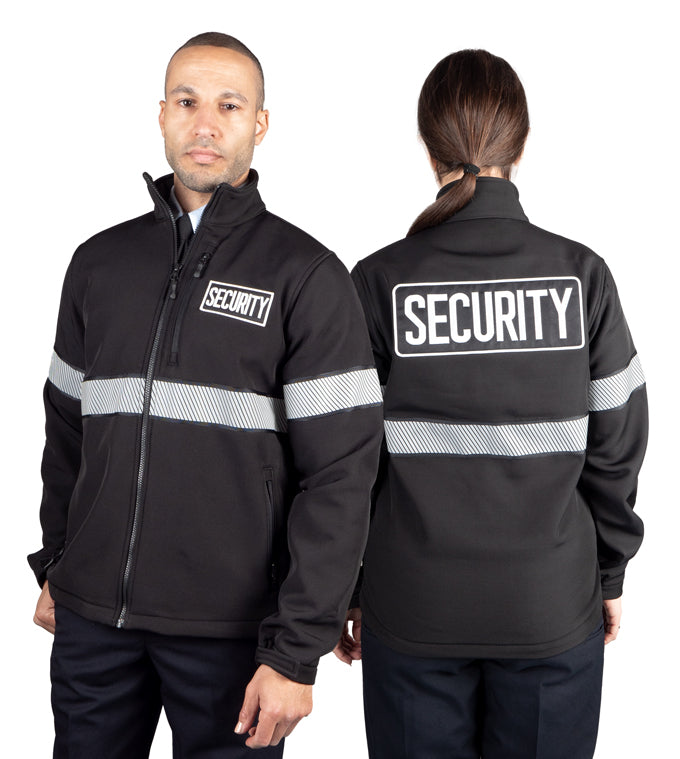 Shell Security Uniform Ryno Gear Reflective Security Soft Shell Jacket with Stripes – Security ...