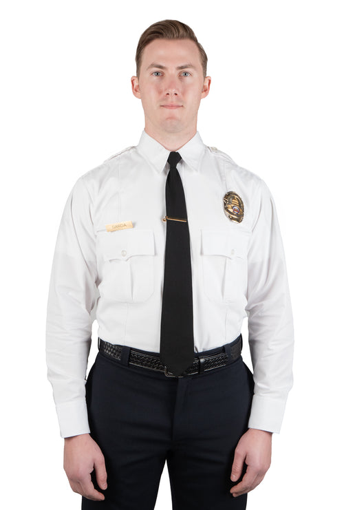 security dress shirts Men's Uniform Security Shirt - Short Sleeve - Petrel - White