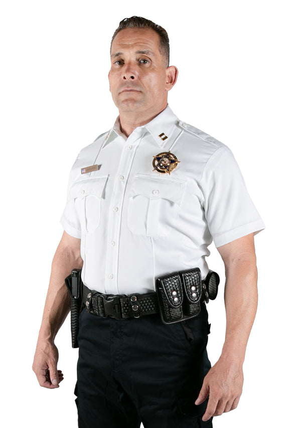 security dress shirts Security guard Police white polyester uniform shirt Long Sleeve
