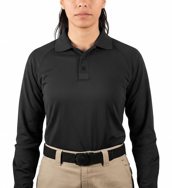 Women's Tactical Jersey Knit Long Sleeve Polo Shirt