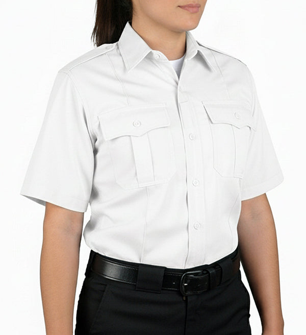 Women's CoolMesh Poly Cotton Performance Uniform Shirts - Short Sleeve