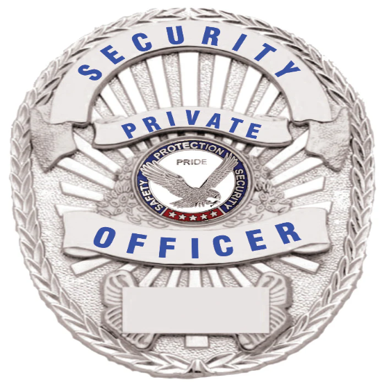 [CUSTOMIZED] First Class Security Private Officer Silver Shield Badge