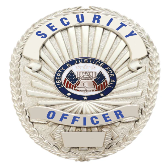 First Class Security Officer Silver Shield Badge