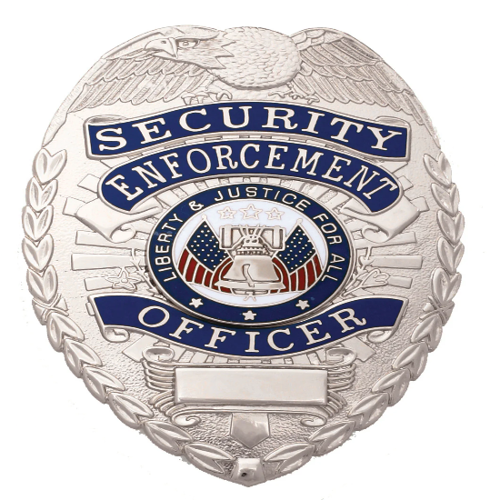 [CUSTOMIZED] First Class Security Enforcement Officer Silver Shield Badge