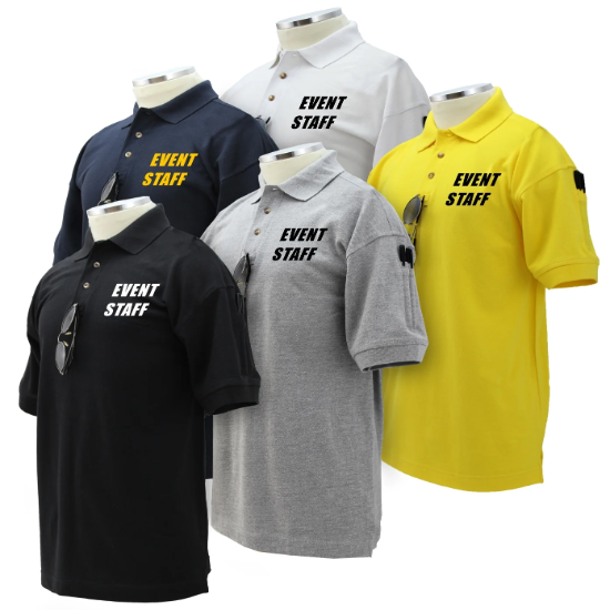 Event Staff Poly-Cotton Tactical Short Sleeve Polo Shirts