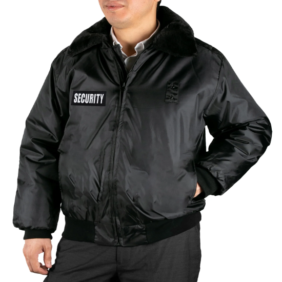 Security Bomber Jacket with Reflective Identifier