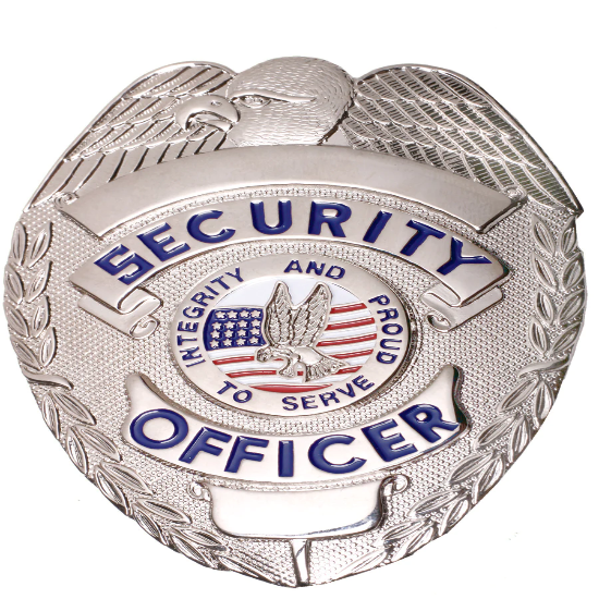 First Class Security Officer Silver Shield Badge