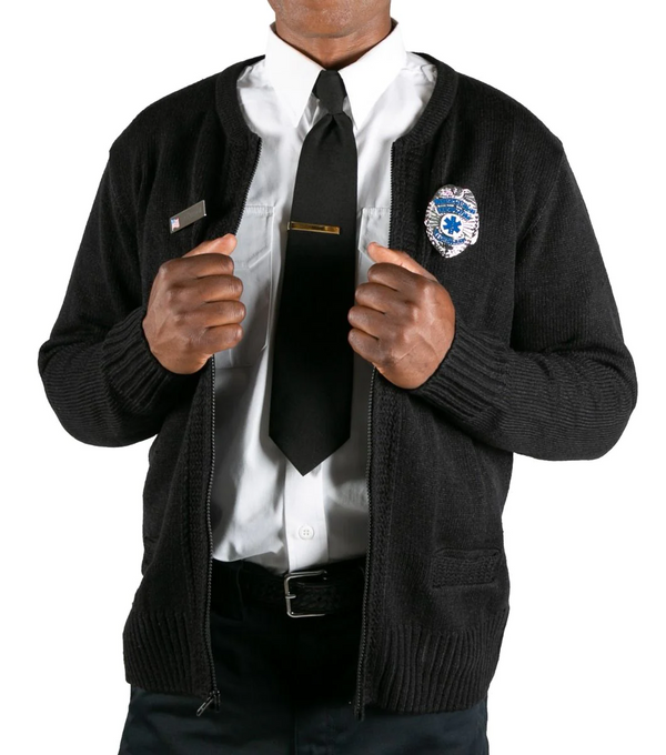 First Class Unisex Zip-Front Crewneck Cardigan