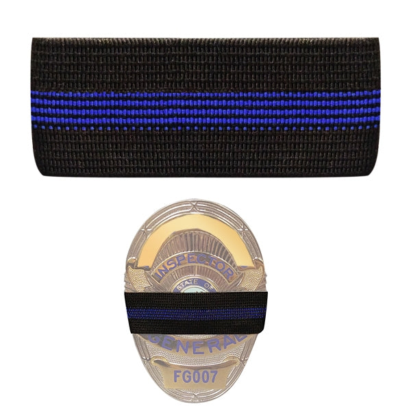 Badge Mourning Band, Blue Stripe (Black-Blue)