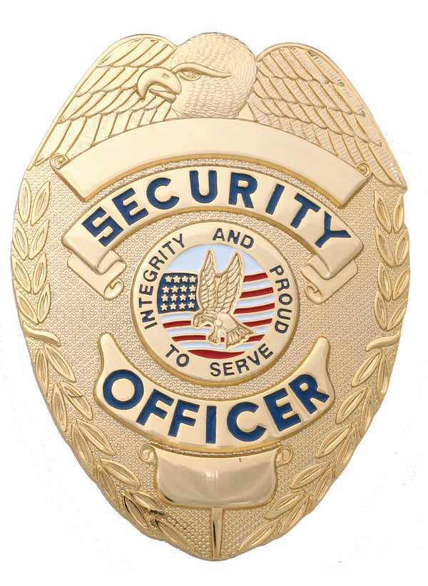 First Class Security Officer Gold Shield Badge