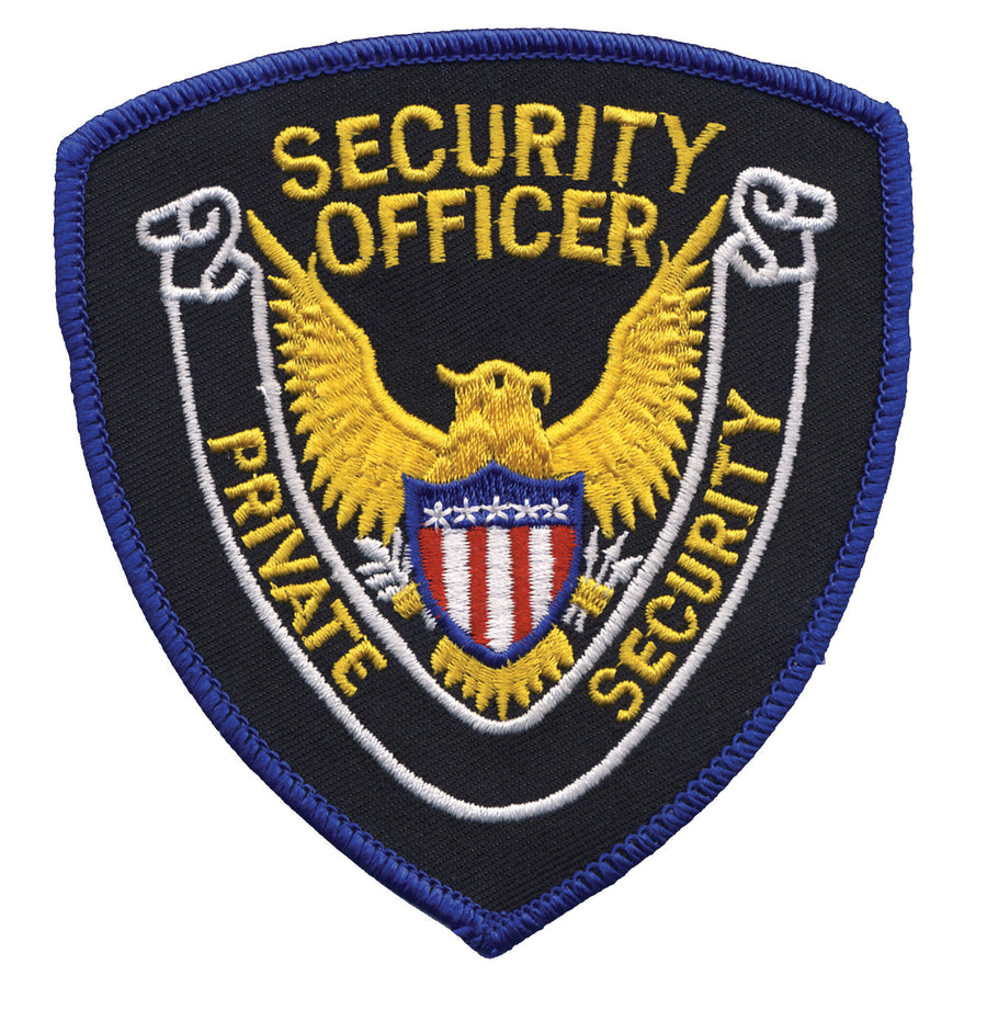 Security Officer Shoulder Patch (Gold on Black-Blue)