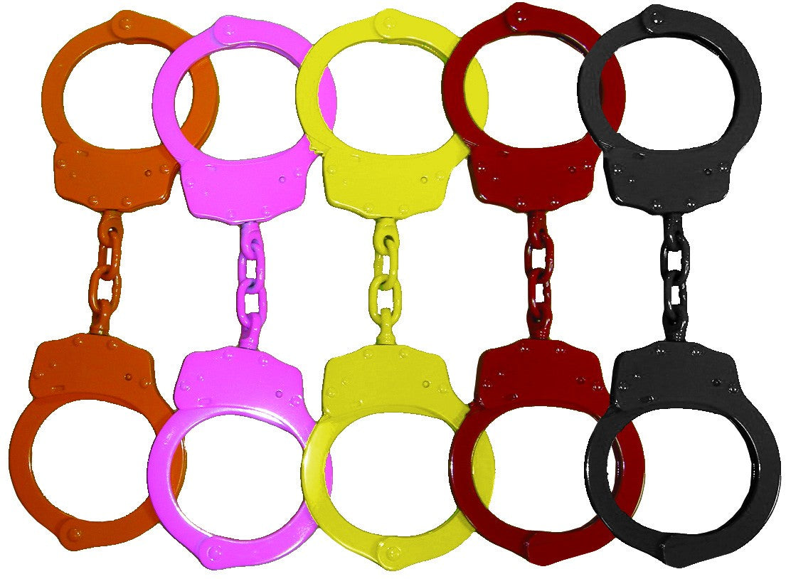 Hand Cuffs Click Stainless Steel Colored Handcuffs – Security Uniform