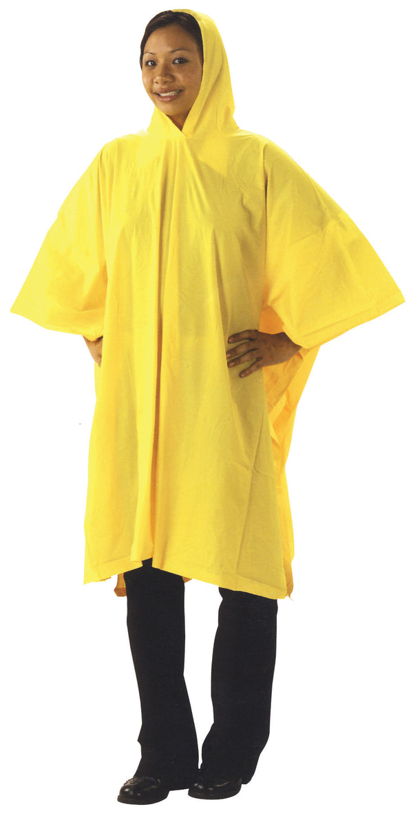First Class Rain Poncho Yellow PVC