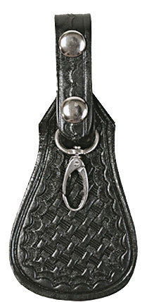 First Class Leather  Basket Weave Key Ring Holder
