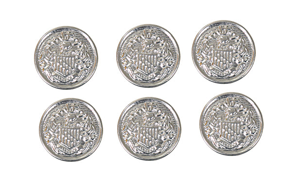 Silver Replacement Buttons (Set of 6)