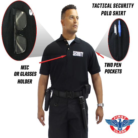 First Class Tactical Security Polo Shirts